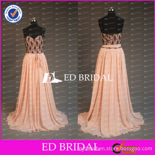 CE637 Unique Customized Sweetheart Black Lace Nude Pink Evening Dress Alibaba China